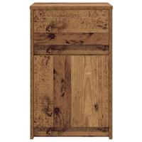 LED Bedside Kast met lade Oud hout 38 x 34 x 61 cm Spaanplaat - thumbnail