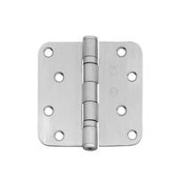 Kogellagerscharnier 89 x 89 mm met ronde hoek RVS geborsteld - thumbnail