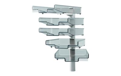 Brievenbak Hansa met 360 graden zwenkarm 5stuks grijs