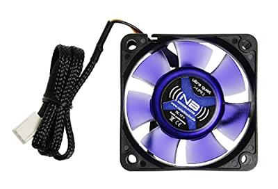NoiseBlocker BlackSilent XR-2 PC-ventilator Zwart, Blauw (transparant) (b x h x d) 60 x 60 x 25 mm