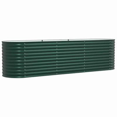 VidaXL Verhoogd bed groen 320 x 80 x 81 cm staal VidaXL Verhoogd bed groen 320 x 80 x 81 cm staal