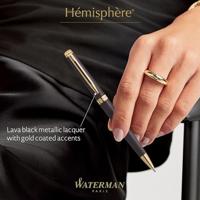 Waterman Hémisphère Metalic balpen, medium, zwart GT, giftbox - thumbnail