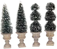 Lemax cone-shaped & sculpted topiaries s/4 kerstdorp accessoire 2003 - thumbnail