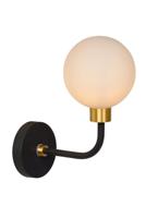 Lucide BEREND - Wandlamp Badkamer - 1xG9 - IP44 - Zwart - thumbnail