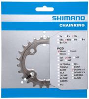 Shimano kettingblad Deore XT FCM780 24T 10S 64 mm grijs - thumbnail