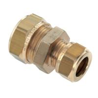 Bonfix knelkoppeling - Overschuifkoppeling - 15mm x 10mm - Vertint Messing - thumbnail