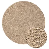 VidaXL Vloerkleed zizur binnen en buiten 160 cm jute look - thumbnail