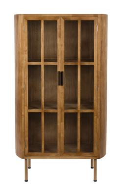 ZILT Vitrinekast 'Marlinda' Rubberhout, 140 x 80cm