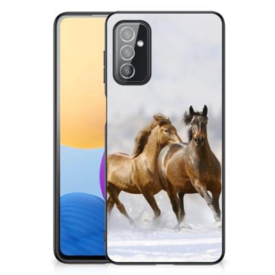 Samsung Galaxy M52 Dierenprint Telefoonhoesje Paarden Samsung Galaxy M52 Dierenprint Telefoonhoesje Paarden