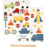 Creativ Company Rub-on stickers, transport, vel 12,2x15,3 cm, 1 doos - thumbnail