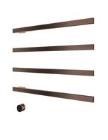 Hotbath &MORE set van 4 rails RAS80 SQUARE 80 cm met separate schakelaar en inbouw element Tuscan Bronze (RAS80-4TB) - thumbnail