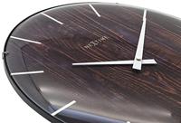 NeXtime NE-3249BR Wandklok Edge-Wood-Dome Dia 35cm Kunststof Bruin - thumbnail
