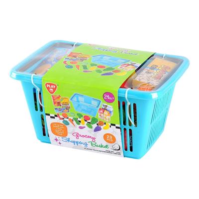 Play winkelmandje met boodschappen speelset, 23dlg.