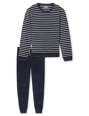 Schiesser Schiesser Pyjama Long nightblue 181929 58/3XL