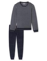 Schiesser Schiesser Pyjama Long nightblue 181929 58/3XL - thumbnail