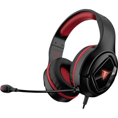 Berserker Gaming ULL Over Ear headset Kabel Gamen 7.1 Surround Zwart, Rood Volumeregeling Berserker Gaming ULL Over Ear headset Kabel Gamen 7.1 Surround Zwart, Rood Volumeregeling