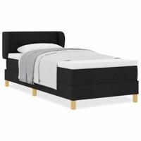 Boxspringbed met matras stof zwart 80x200 cm - thumbnail