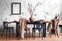 Livingwalls The Wall II - Wit - Planten Behang - 392121 - thumbnail