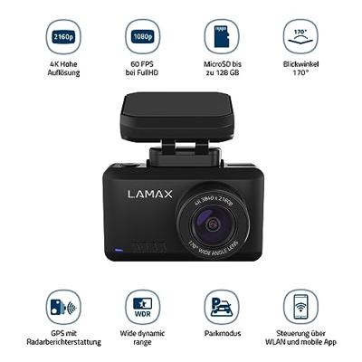 Lamax T10 Dashcam met GPS Kijkhoek horizontaal (max.): 170 ° Gegevensweergave in video, G-sensor, WDR, Videoloop, Automatische start, GPS met radarherkenning, Lamax T10 Dashcam met GPS Kijkhoek horizontaal (max.): 170 ° Gegevensweergave in video, G-sensor, WDR, Videoloop, Automatische start, GPS met radarherkenning,