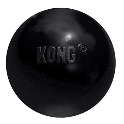 KONG Extreme Ball Hondenspeelgoed van robuust rubber voor bijzonder krachtig kauwen, zwart, voor kleine honden