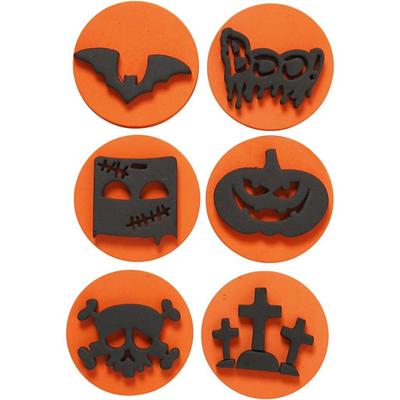 Creativ Company Foam stempels, halloween, d 7,5 cm, dikte 2,5 cm, 6 stuk/ 1 doos - thumbnail