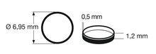 fleischmann 948005 Tractiebandje per stuk N Outer diameter 6.95 mm, width 1.2 mm.1 (pcs/stuks/Stück)