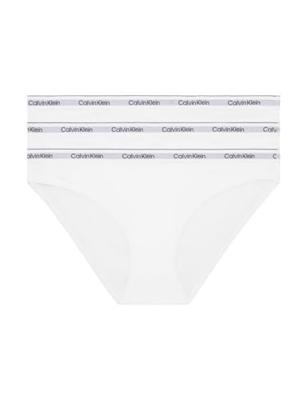 Calvin Klein ondergoed dames 3-pack Bikini Slips dames - MPI - Lage dames slips katoen - S - Wit - Onderbroek - Ondergoed