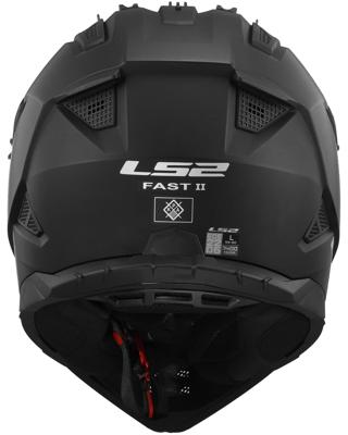 LS2 crosshelm "mx708 fast ii solid". helmet mx708 fast ii solid matt black gr. l