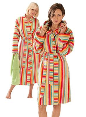 Cawö Cawö Dames Badjas met Capuchon kort 7082 Multi 38