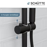 Glijstangset Schutte Raven 3 Standen Handdouche Incl Douchestang Mat Zwart - thumbnail