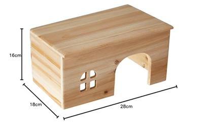 TRIXIE HUIS CAVIA HOUT SPIJKERVRIJ 28X18X16 CM