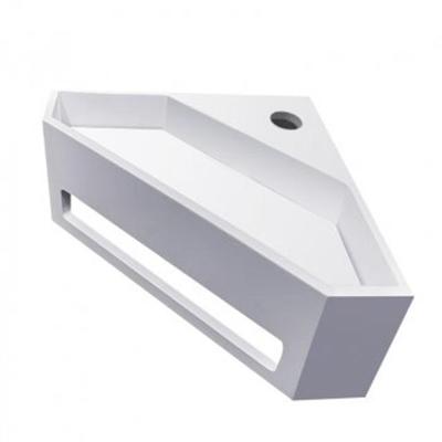 Wiesbaden Julia hoekfontein Solid surface 35 x 35 x 16 cm mat wit