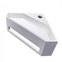 Wiesbaden Julia hoekfontein Solid surface 35 x 35 x 16 cm mat wit - thumbnail