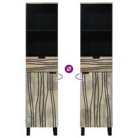 Badkamerkast met plank Bruin en zwart 38 x 33 x 160 cm - thumbnail