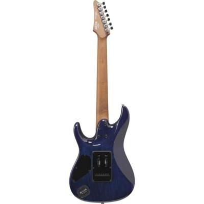 Ibanez AZ427P2QM Premium Twilight Blue Burst 7-snarige elektrische gitaar met gigbag - thumbnail