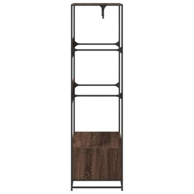 Kledingkast 90x50x180 cm bewerkt hout bruin eikenkleurig
