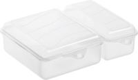 Rotho twin lunchbox 1,05+0,55l transparant - thumbnail