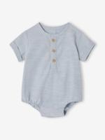 Body baby jongen korte mouwen hemelsblauw - thumbnail