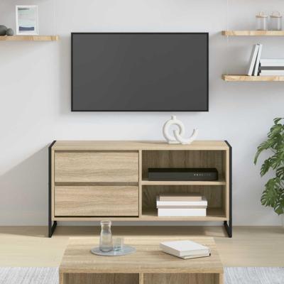 TV-kast met lade Sonoma 100 x 36 x 49,5 cm Bewerkt hout