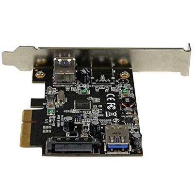 .com 2-Poorts USB 3.1 (10Gbps) kaart- USB-A, 1x externe, 1x interne - PCIe USB 3.1 kaart type-A - PCI Express - ondersteunt UASP - USB-adapter - PCIe x4 laag profiel - USB 3.1 x 2
