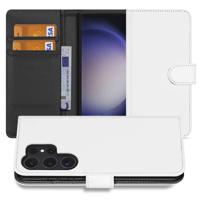 Book Case Telefoonhoesje Geschikt voor Samsung Galaxy S24 Ultra Wit met Pasjeshouder - thumbnail
