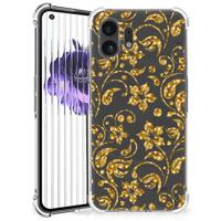 Nothing Phone (2) Case Gouden Bloemen - thumbnail