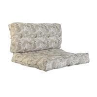 Kussen DKD Home Decor Voor op de grond Grijs Lichtbruin Aluminium Blad van een plant 120 x 80 x 16 cm - thumbnail