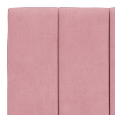 Bedframe met LED-verlichting fluweel roze 100x200 cm