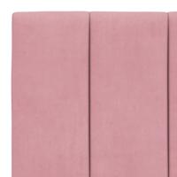 Bedframe met LED zonder matras "Hanko" fluweel roze 100x200 cm - thumbnail