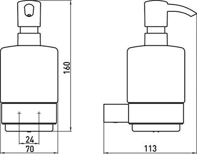 Emco Loft zeepdispenser met flacon chroom 052100101