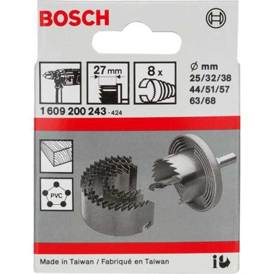Bosch Accessories Sägekranz-Set Ø 25-68mm 8tlg. mit Schaft, Arbeitslänge 27mm 1609200243 Zaagkransset 8-delig 25 mm, 32 mm, 38 mm, 44 mm, 51 mm, 57 mm, 63 mm,