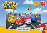Jumbo vloerpuzzel Super Wings junior 50 cm 15 delig - thumbnail