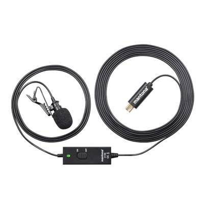 Mantona Lavalier Microfoon voor GoPro 3/3+/4, Lavalier-condensatormicrofoon, 2,8 m, mini-USB-stekker, GoPro 3 3+ 4