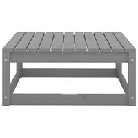 2-delige Loungeset met kussens massief grenenhout grijs - thumbnail